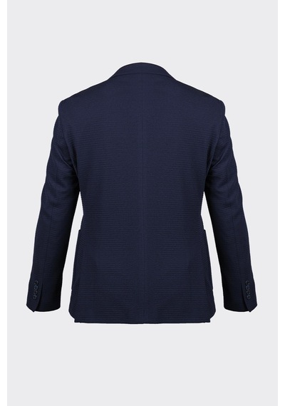 Lacivert Casual Slim Fit Bi-stretch Ceket Laci