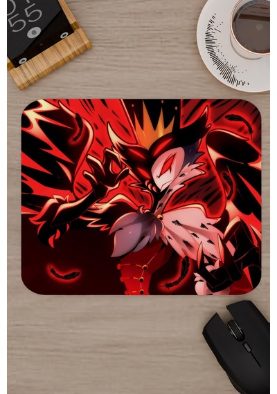Helluva Boss Kaymaz Dikişli Kauçuk Oyuncu Mousepad V2 - 22x18 Gaming Mouse Pad Fare Altlığı