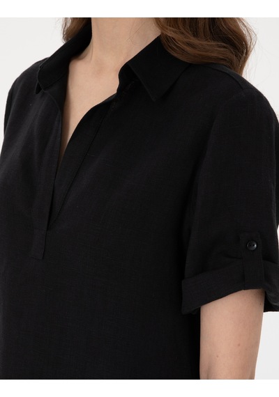 Pierre Cardin Kadın Siyah Elbise Dokuma 50309345-vr046