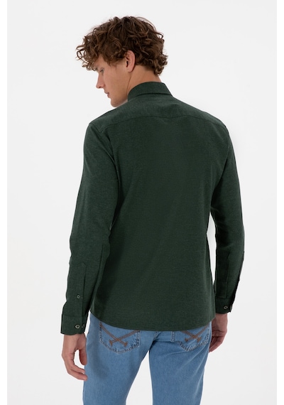 U.s. Polo Assn. Erkek Koyu Yeşil Gömlek Basic 50316721-vr079 Koyu Yesıl U.s. Polo Assn. Erkek Koyu Yeşil Gömlek Basic 50316721-vr079 Koyu Yesıl