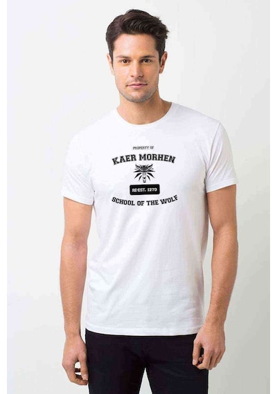The Witcher Property Of Kaer Morhen Erkek Beyaz Tshirt