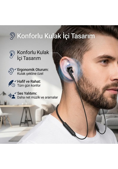 Dijital Mikrofonlu Kablolu Kulaklık Lightning Bağlantılı İphone & İpad Uyumlu Stereo Kulakiçi Kulaklık