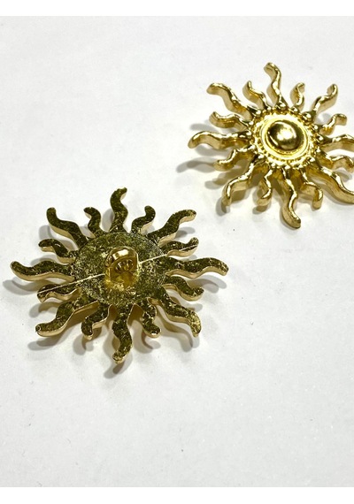 Desenli Metalize Büyük Boy / Aksesuar Düğme / 2'li Set / 3.8 Cm / Dec01