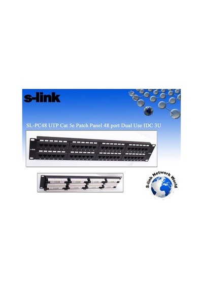 S-Link Sl-Pc48 48 Port Cat5  Utp Patch Panel