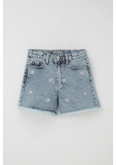 Breeze Kız Çocuk Şort Jean Papatya Nakışlı Paçası Püskül Detaylı 5-9 Yaş, Açık Mavi Açık Mavi Breeze Kız Çocuk Şort Jean Papatya Nakışlı Paçası Püskül Detaylı 5-9 Yaş, Açık Mavi Açık Mavi