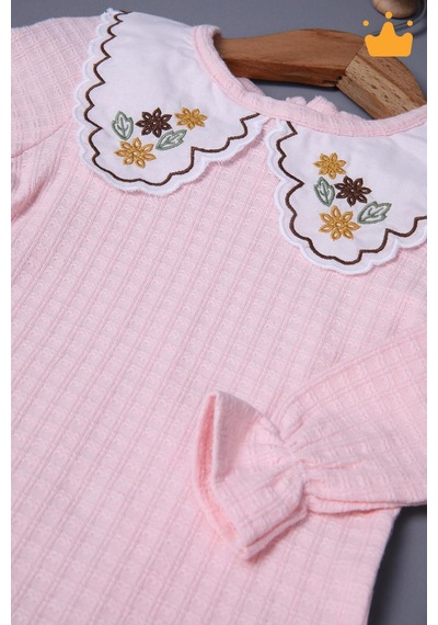 Babyhola 1-3 Yaş Kız Bebek Çocuk Çıtçıtlı Badi Pantolon Şık Alt Üst 2'li Takım Bayramlık 2327 Haki