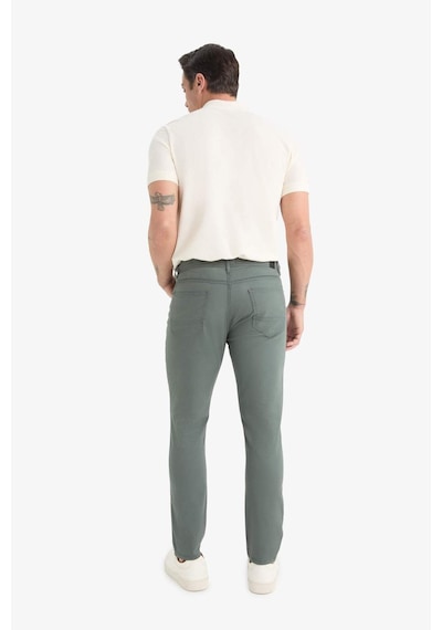 DeFacto Yazlık Gabardin Chino Kanvas Pantolon Slim Fit Dar Kesim Dar Paça Cepli B2089AX25SPGN826