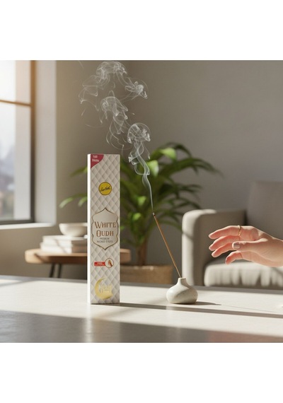 White Oud 100'lü Beyaz Ud Parfüm Hediyeli Premium Kalite Meditasyon Çubuk Tütsü