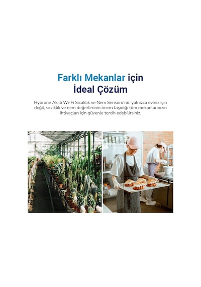 Hybrone Akıllı Wi-fi Sıcaklık Ve Nem Sensörü