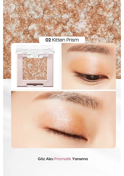 Topaklanmayan, El Yapımı Glitter Far Modern Shadow Glitter Prism No.2 Kitten Prism 03