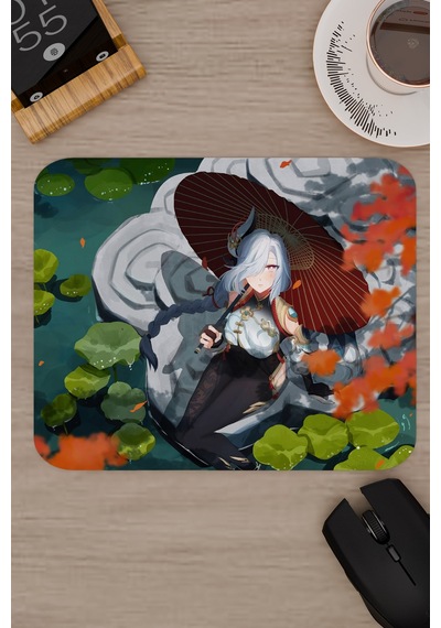 Shenhe Genshin Impact Anime Gacha V3 - 22x18 Gaming Mouse Pad Fare Altlığı