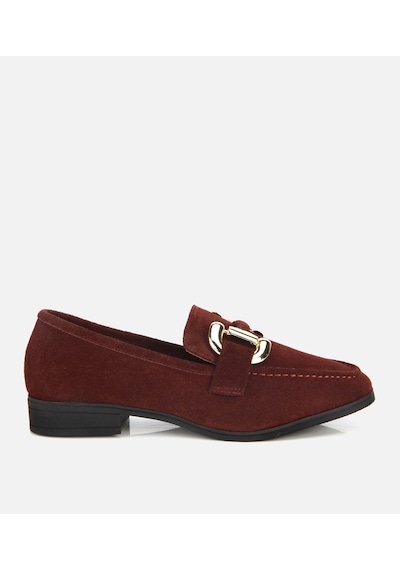 Hotiç Kadın Süet Deri Bordo Tokalı Klasik Loafer 01ayh312400a780 01ayh312400a780 Bordo