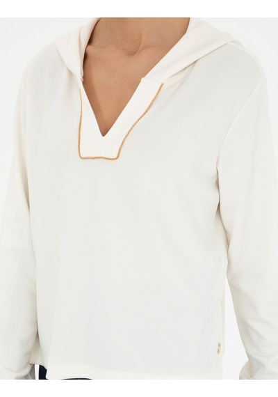 Pierre Cardin Kadın Ekru Sweatshirt 50282639-vr019 Ekru