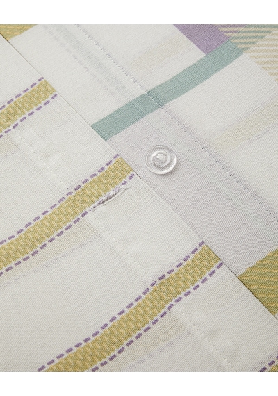 English Home Pop Grid Kolay Ütülenir Tek Kişilik Nevresim Seti 160x220 Cm Lila-yeşil