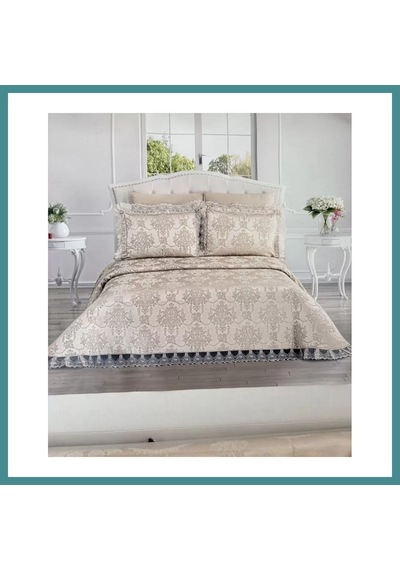 Trendexa Şönil 3 Parça Yatak Örtüsü Seti Çift Kişilik 255x265 Cm Lüx Yatak Örtüsü Çeyizlik Yatak Odası Takımı Mac