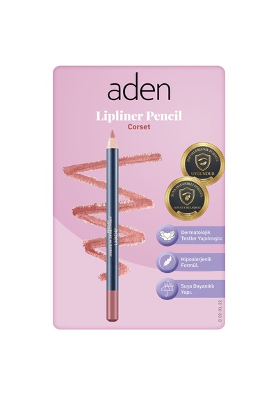 Aden Lipliner Pencil - Dudak Kalemi 22 Corset Gül Beji 0