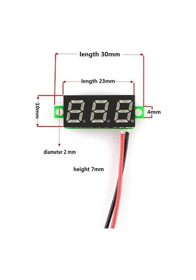 0.28'' Mini Dijital Voltmetre Dc 0-100v - Mavi