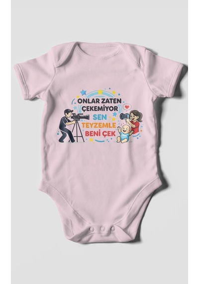 Morivokids Teyzeye Özel Kısa Kollu Bebek Body %100 Pamuk Zbn90-kk Bebe Pembe
