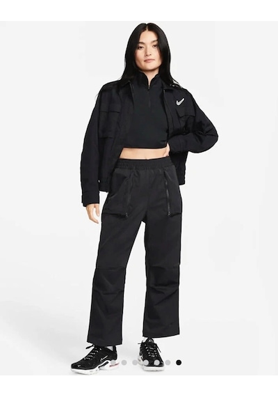 Dri-fit Tech Pack Woven Mid-rise Kadın Eşofman Altı Mat Sportswear Siyah