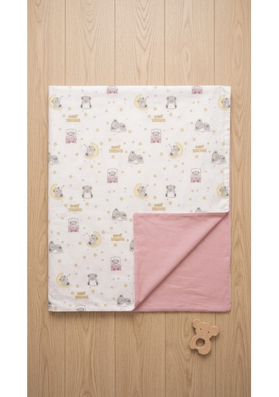%100 Pamuklu Sweet Dreams Sevimli Koala Desenli 3 Parça Bebek Nevresim Takımı - Pembe 3'lü Bebek Uyku Seti Pembe - Beyaz