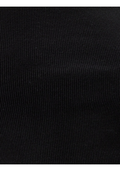 Koton Dik Yaka Metal Aksesuarlı Slim Fit Kolsuz Bluz Siyah 5sal30064ık
