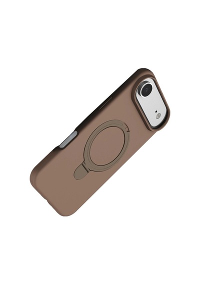 Apple iPhone Uyumlu 17 Air Regal Magsafe Standlı Kapak - Çöl Titanyum İtdark50361
