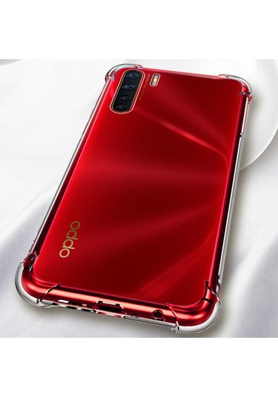 Oppo Reno 3 Kılıf Zore Nitro Anti Shock Silikon Renksiz