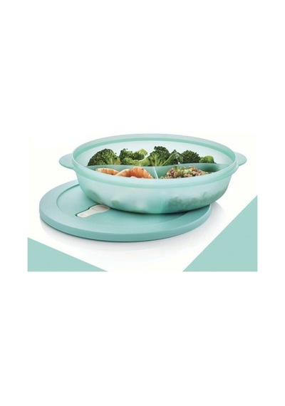 Tupperware Bölmeli Mikrodalga Fırın Kabı 1.4lt Yblme1.4 Mavi Mavi
