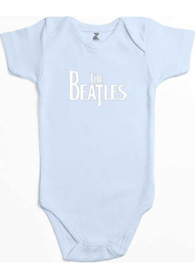 Zepplin Giyim The Beatles Logo Siyah Bebek Body Zıbın