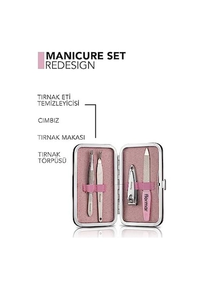 4'lü Tırnak Makası + Törpü + + Cımbız Manikür Seti