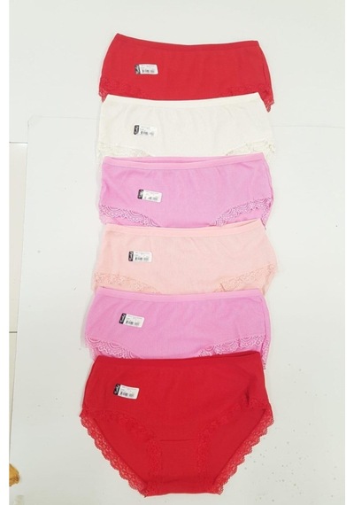 Kadın Çok Renkli Kaşkorse Bato 6'li Paket Külot 001