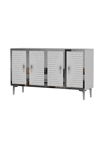 Ka1207bs Tuna Konsol Ve Tv Sehpası Beyaz-silver 120cm