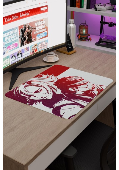 Metal Gear Solid Kaymaz Dikişli Kauçuk Oyuncu Mousepad V4 - 48x40 Xl Gaming Mouse Pad Fare Altlığı