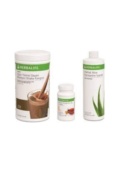 Herbalife 3'lü Set Shake Fındık 550 Gr + Aloe Konsantre Içecek 473 Ml + Konsantre Çay Limon 50 Gr