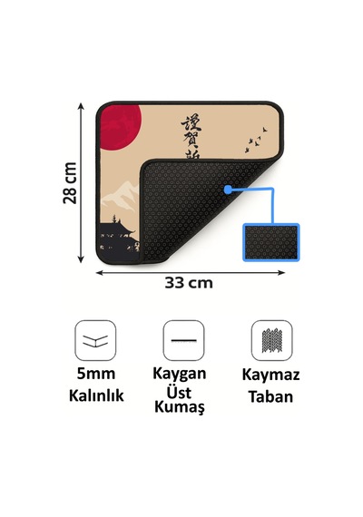 Çin Bohem Tasarımlı 33x28 Cm Mousepad Kaymaz Taban Rahat Konforlu Mouse Pad