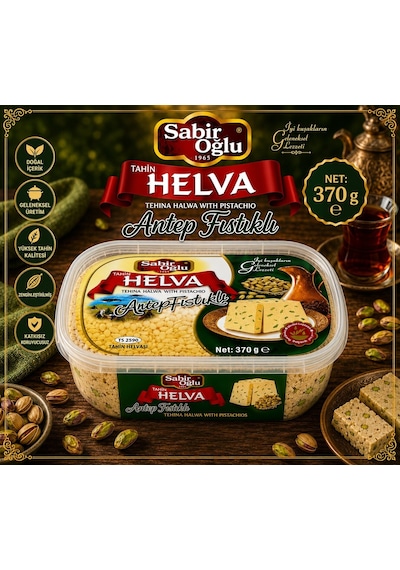 Sabıroğlu Fıstıklı Helva Kutu 370 G