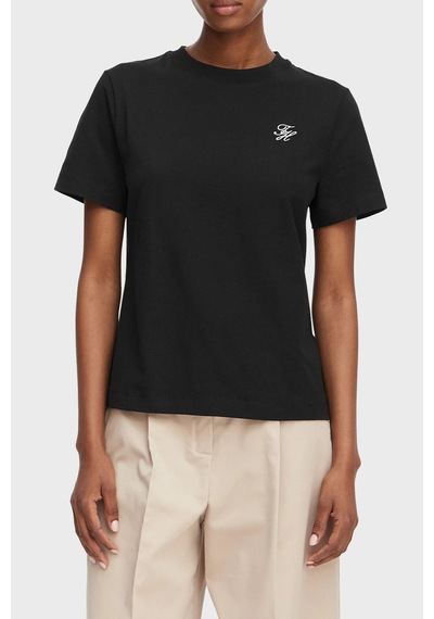 Tommy Hilfiger Logolu Regular Fit Bisiklet Yaka T Shirt Kadın T Shirt Ww0ww49941 Bds Siyah