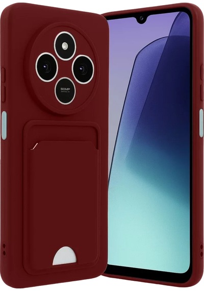 Newface Xiaomi Redmi 14c Kelvin Kartvizitli Silikon - Bordo
