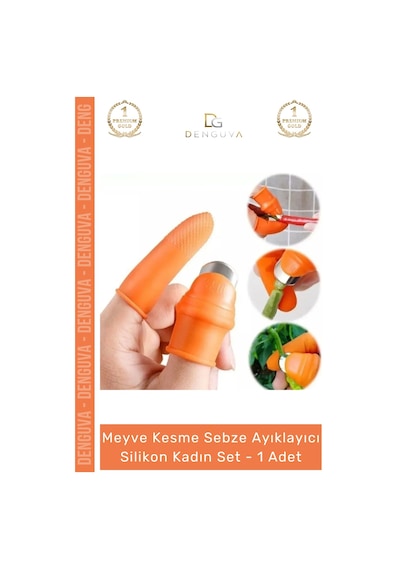 Özel Seri Pratik Baş Parmak Koruyucu Eldiven Meyve Kesme Sebze Ayıklayıcı Silikon Aparat Kadın Set Çok Renkli