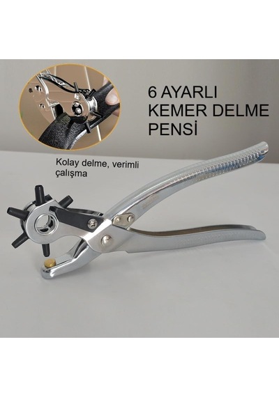 Jokey Kırtasiye 6 Başlıklı Kemer Delme, Delik Açma Pensi Made In Ithal
