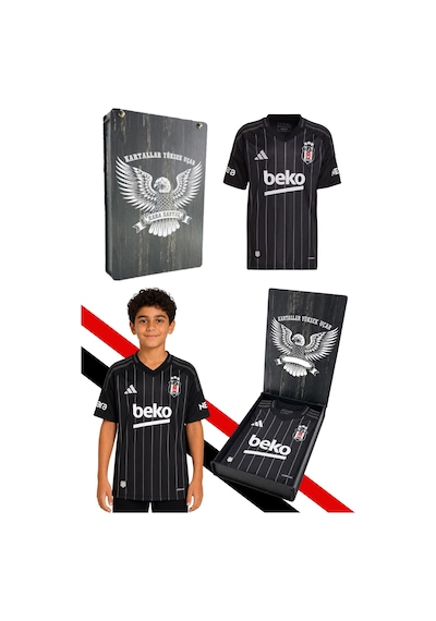 Adidas Bjk A Jsy Y Genç/çocuk Beşiktaş 2023/2024 Forması Lazer Kutu Siyah Lzr