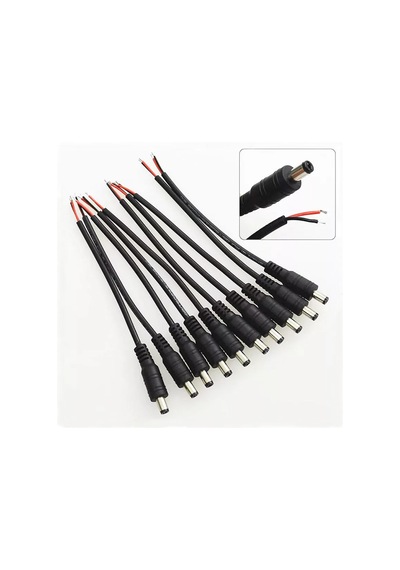 5.5Mm X 2.1Mm 15Cm Erkek Adaptör Kablosu 22Awg 36V 3A Besleme