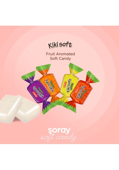 Şoray Kiki Soft Meyve Aromalı Yumuşak Şeker Poşet 950 G Şoray Kiki Soft Meyve Aromalı Yumuşak Şeker Poşet 950 G