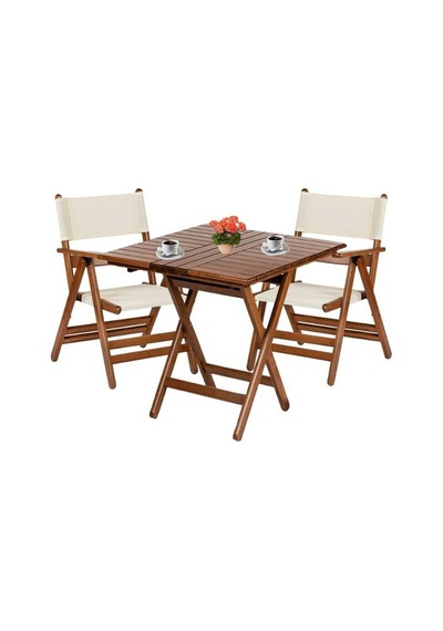 Bahçeci Atina pvc - 80x80 Katlanır masa