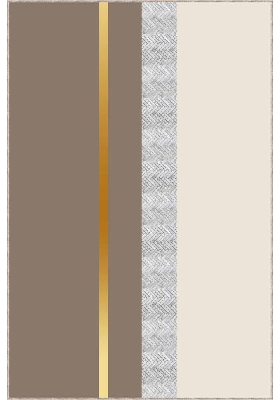 Bej Gold Kaymaz Taban Modern Kesme Rulo Yolluk Halı Vh014n11