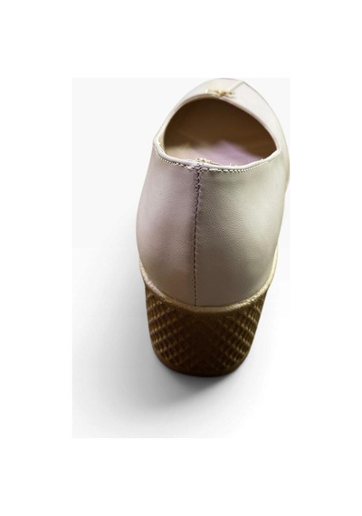 Yaren Moda Kadın Kalın Kısa Topuklu Toka Detaylı Ayakkabı Krem - 940862479 Krem