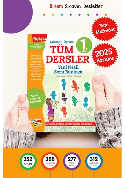 1. Sınıf Tüm Dersler Yeni Nesil Soru Bankası - Dikkat Atölyesi Yayınları