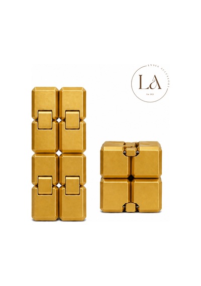 Hareketli Rahatlatıcı Küpü Infinity Cube Katlanabilir Anti Rahatlatıcı Oyuncak 3d Baskı Sonsuz Küp Gold