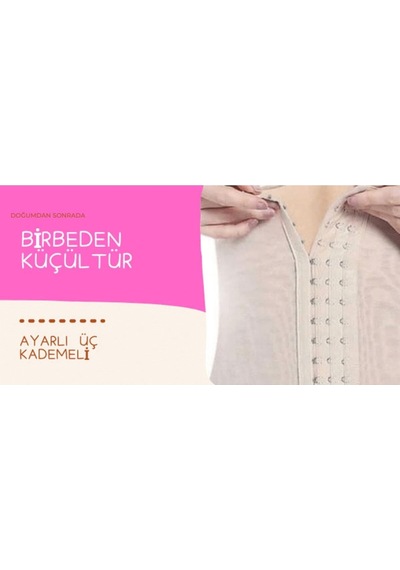 Bonbonetti Chocolate Baby & Kids Kadın 1 Beden Küçülten Toparlayan Agraflı Bel Korsesi Ten