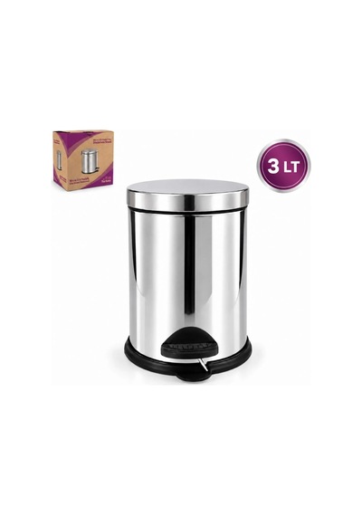 3 L Metal Pedallı Çöp Kovası Renkli